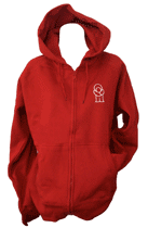 red zipped eira clothing hoody